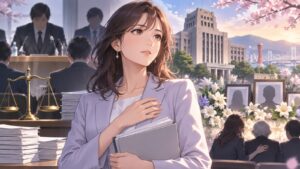 「責任の所在を明確にし、被害者とその遺族に対する誠意ある対応がなされることが、県民にとっての最低限の信頼回復に…」を題材にした架空の成人人物のアニメ風イラスト