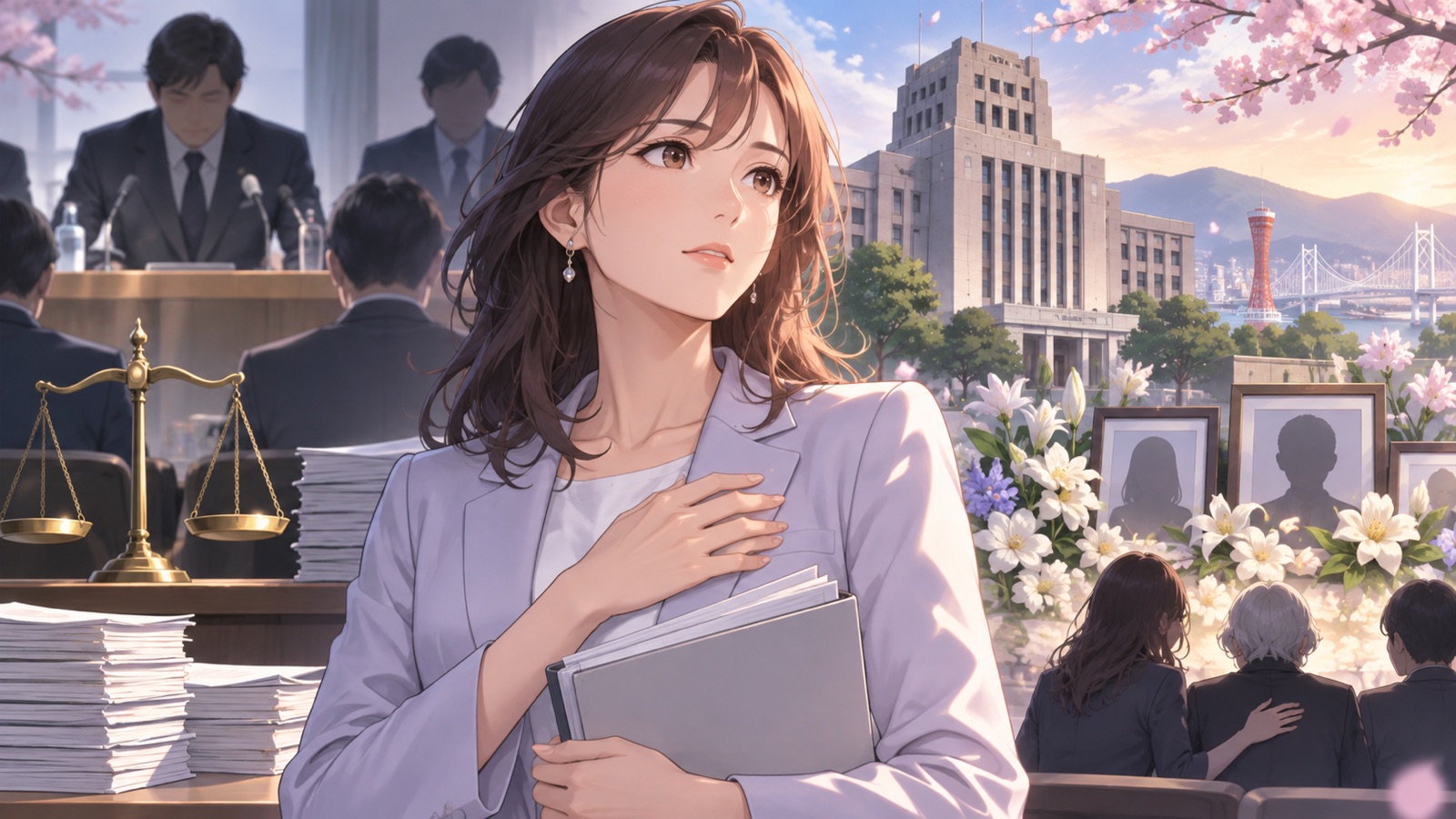 「責任の所在を明確にし、被害者とその遺族に対する誠意ある対応がなされることが、県民にとっての最低限の信頼回復に…」を題材にした架空の成人人物のアニメ風イラスト