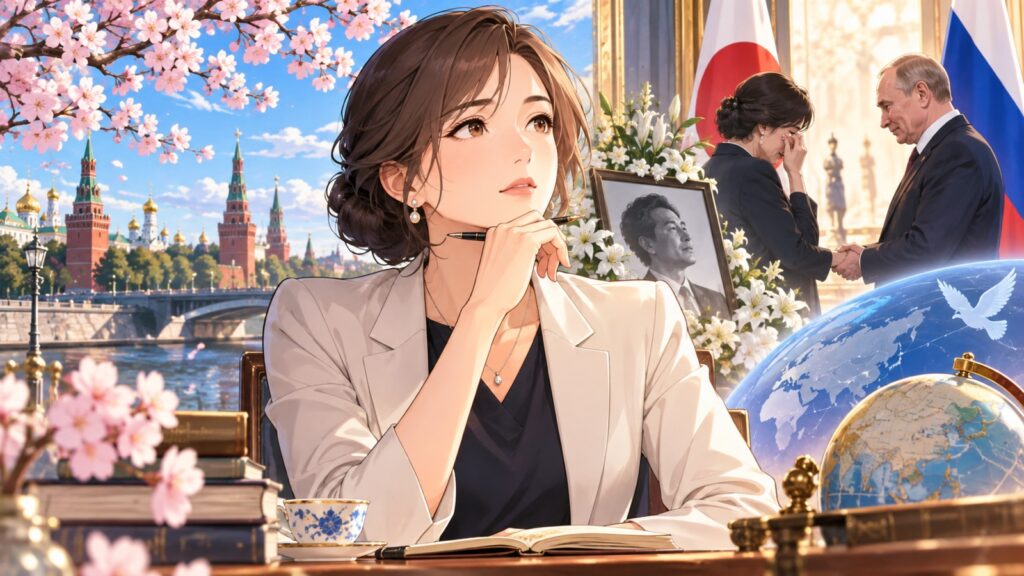 「その背後にある構造と意図を冷静に読み解こうとする姿勢が、今の時代にはとても大切だと思いますね」を題材にした架空の成人人物のアニメ風イラスト