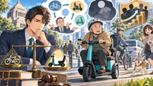 「免許を返納するような高齢者は、思考や判断力が低下してるんでしょうから、そもそも自分で運転するような乗り物には…」を題材にした架空の成人人物のアニメ風イラスト