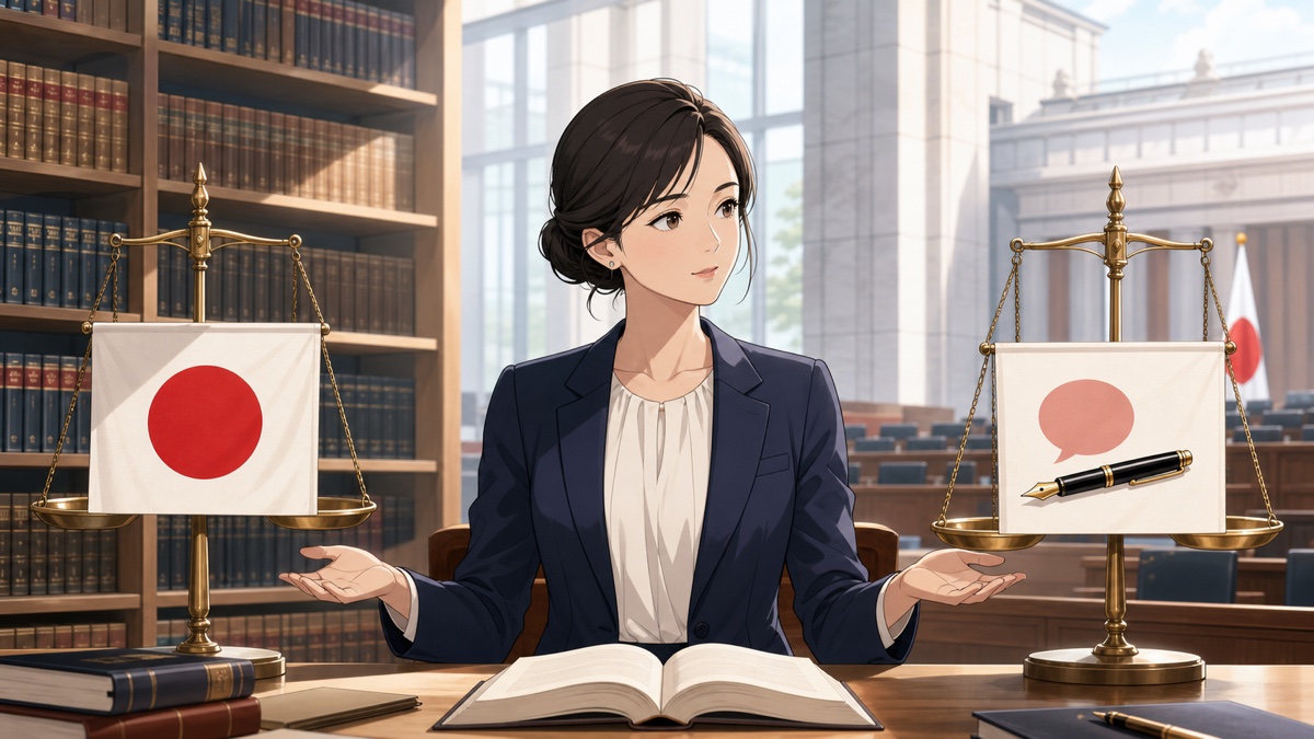 国旗への敬意と表現の自由の均衡を考える成人女性の憲法学者