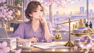 「いつも思いますけど罰金が低過ぎる」を題材にした架空の成人人物のアニメ風イラスト