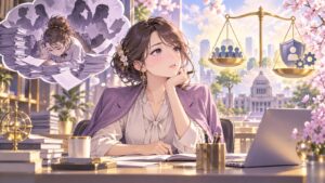 「「担当者が頑張る」が対応策なんて最悪の方法では」を題材にした架空の成人人物のアニメ風イラスト