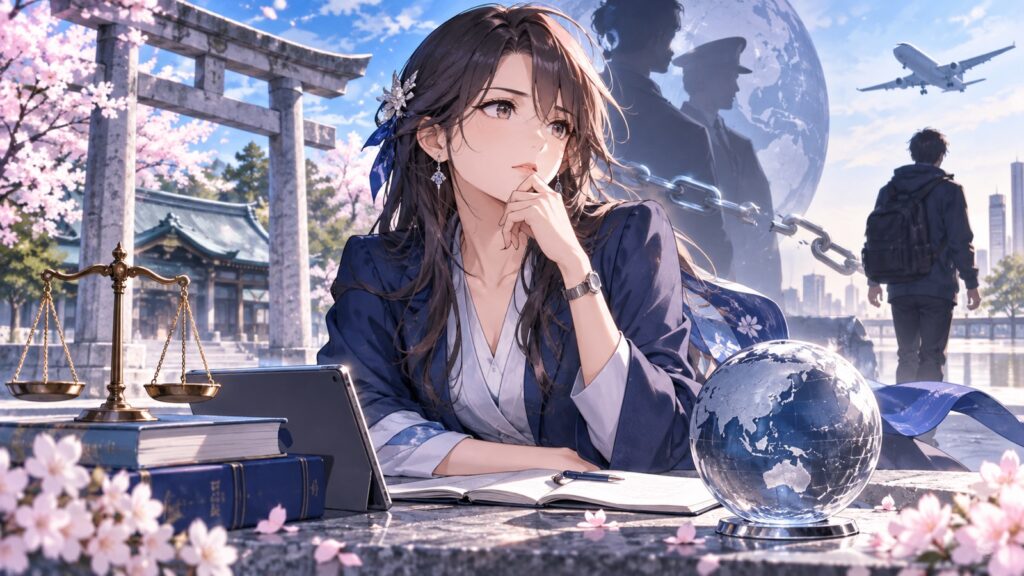 「「帰国したから仕方ない」「中国が引き渡さない」で済ませるとかないようにして欲しいですよね」を題材にした架空の成人人物のアニメ風イラスト