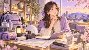 「防災対策を改めてしっかりしたいと思いますね」を題材にした架空の成人人物のアニメ風イラスト