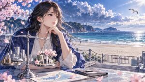 「経済と命、どちらが大切ですか」を題材にした架空の成人人物のアニメ風イラスト