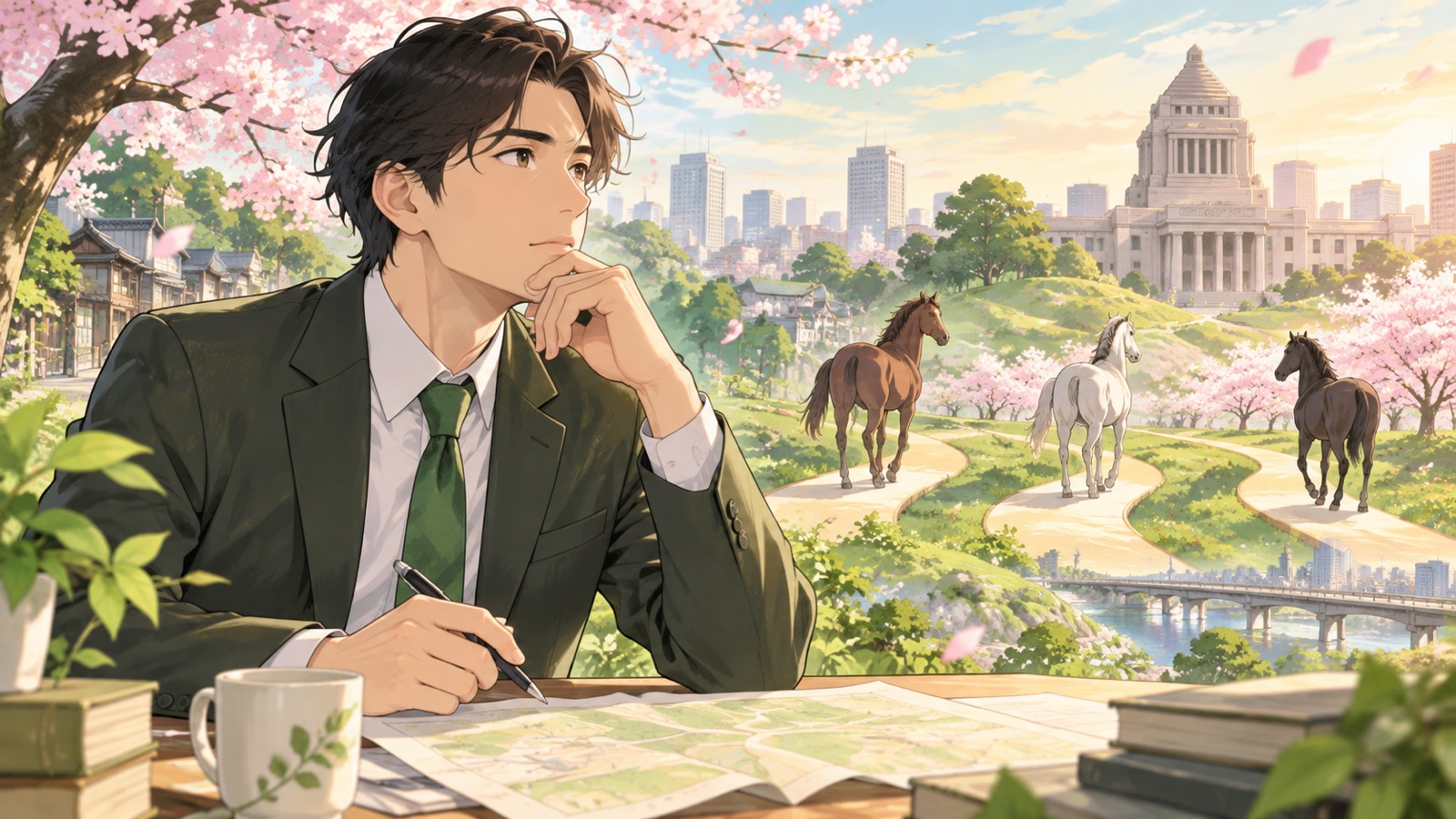「時代は常に変化していますからね」を題材にした架空の成人人物のアニメ風イラスト