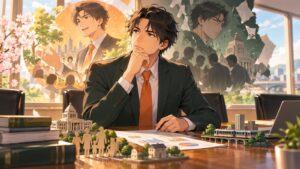 「常日頃口にしていた『誠実で、丁寧な政治』とは何だったのか教えてもらいたいですよね」を題材にした架空の成人人物のアニメ風イラスト