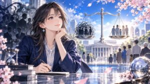 「刑事告発されて白黒ハッキリさせる事で、知事側も県民側もスッキリすると思いますよね」を題材にした架空の成人人物のアニメ風イラスト