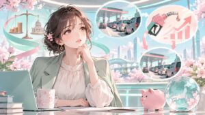 「並んだってまたすぐ入れる事になるのだから意味が無いのでは」を題材にした架空の成人人物のアニメ風イラスト